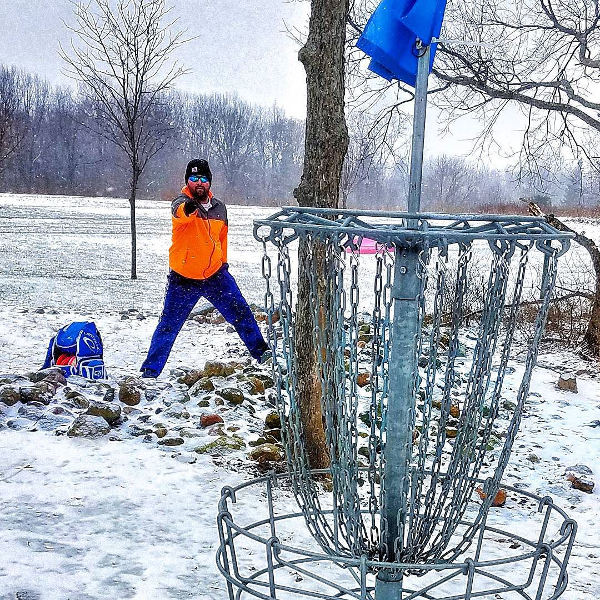Attaching Ribbons To Disc Golf Discs For Snow / Winter Disc Golf %